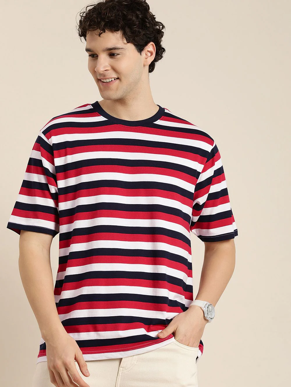 DILLINGER Men Striped Loose T-shirt - Image 3