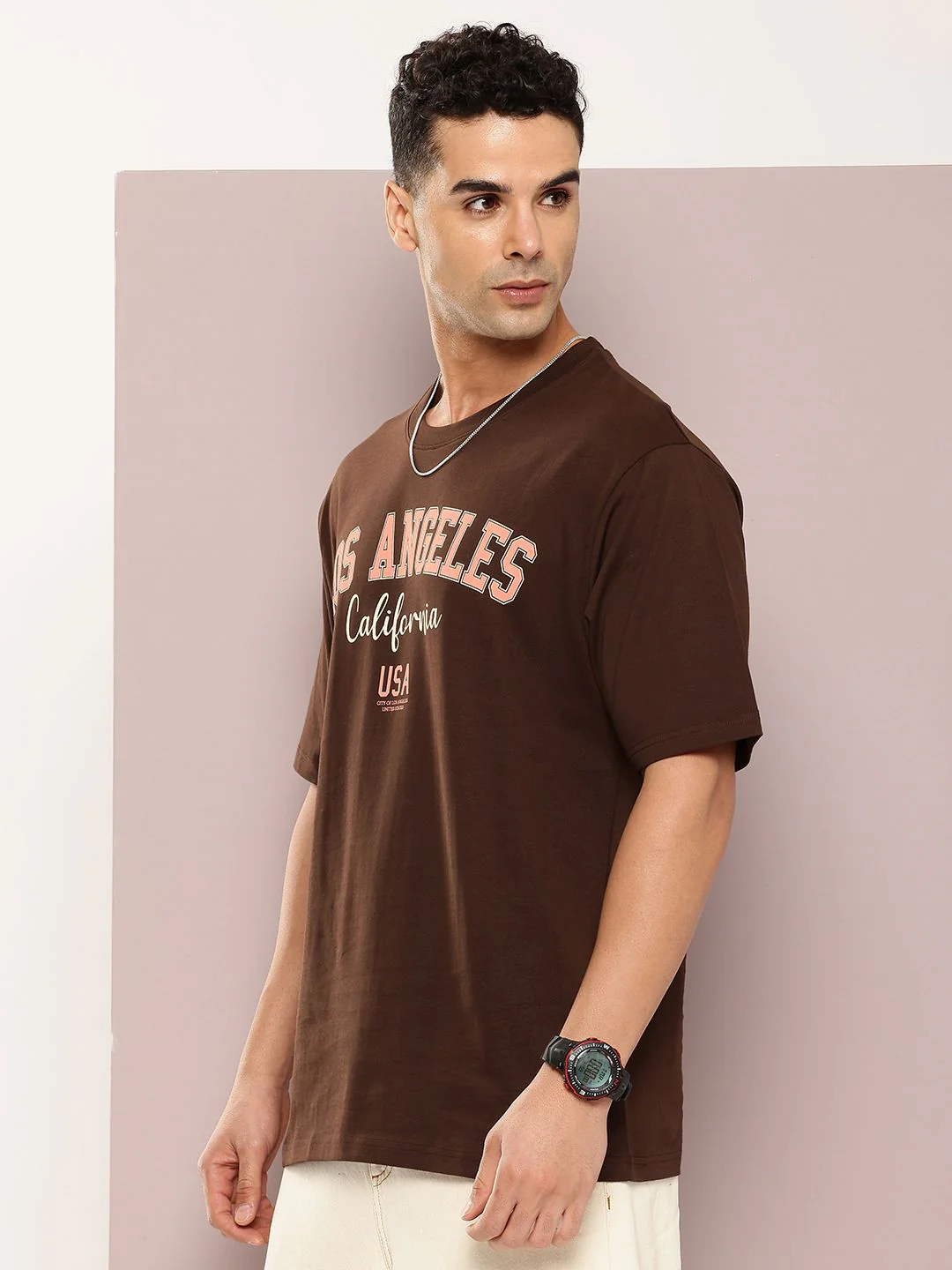 DILLINGER Men Typography Colourblocked Drop-Shoulder Sleeves Oversized Pure Cotton T-shirt - Image 3