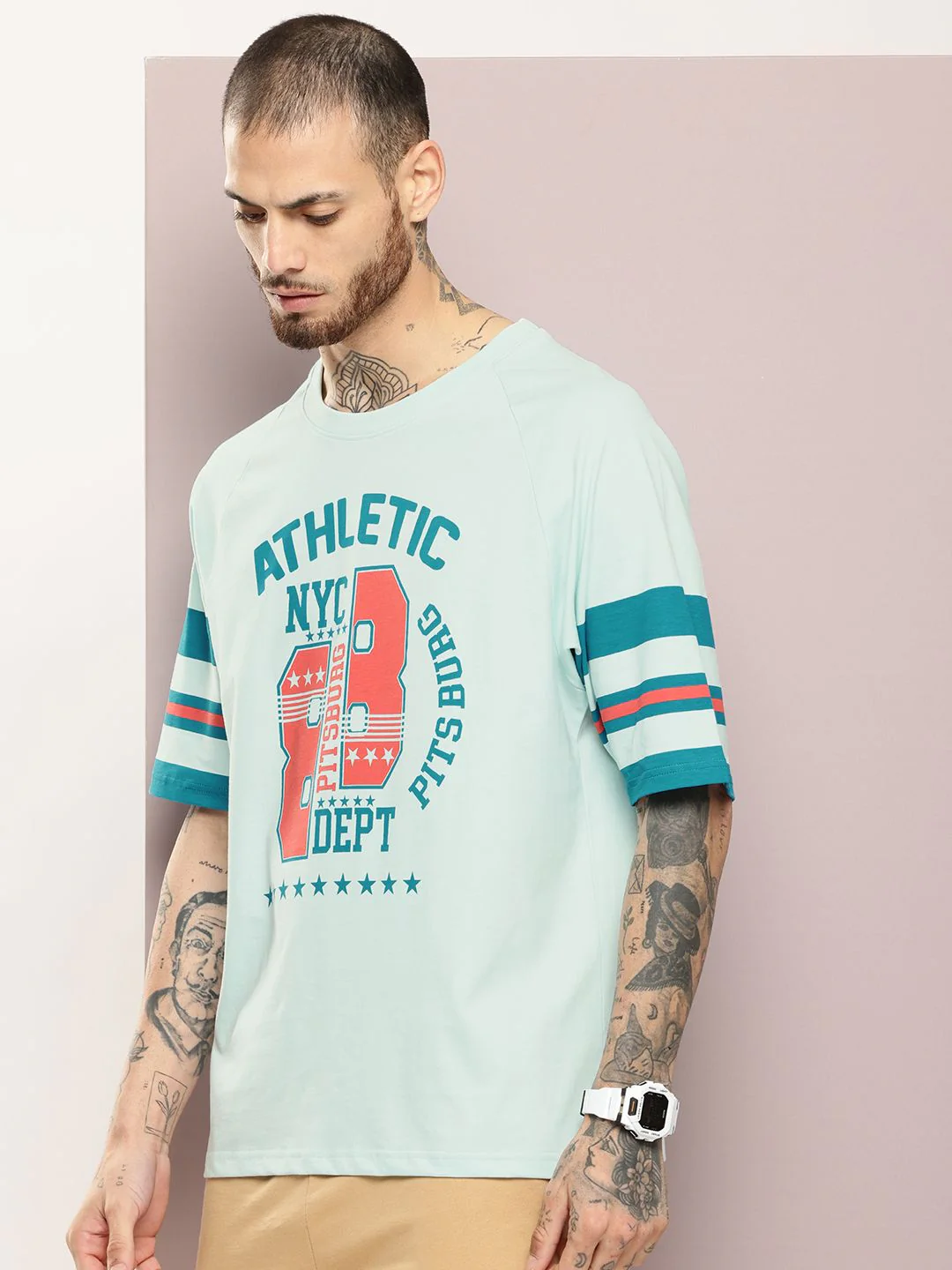 DILLINGER Men Typography Printed Oversized T-shirt - Image 3