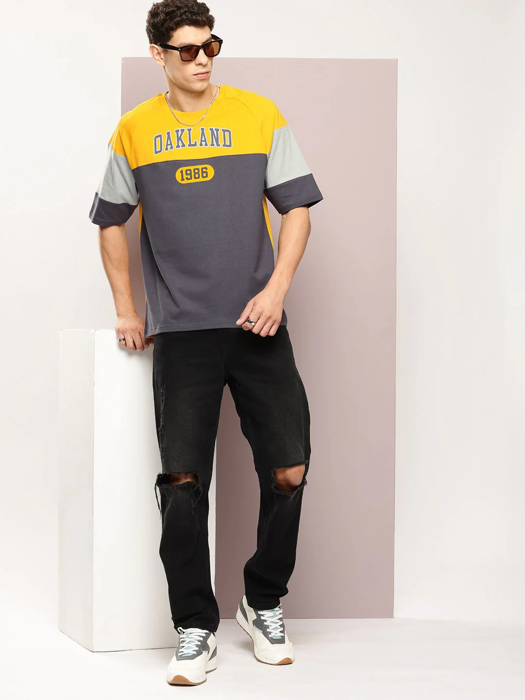 DILLINGER Men Typography Printed Oversized T-shirt - Image 4