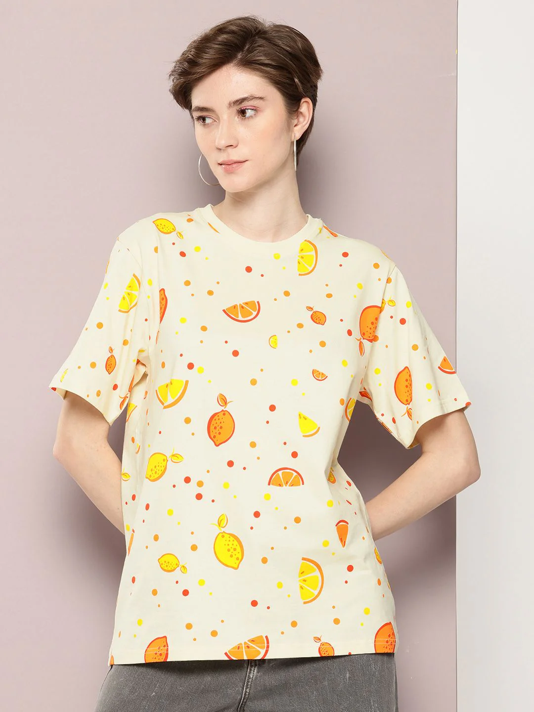 DILLINGER Printed Oversized Pure Cotton T-shirt