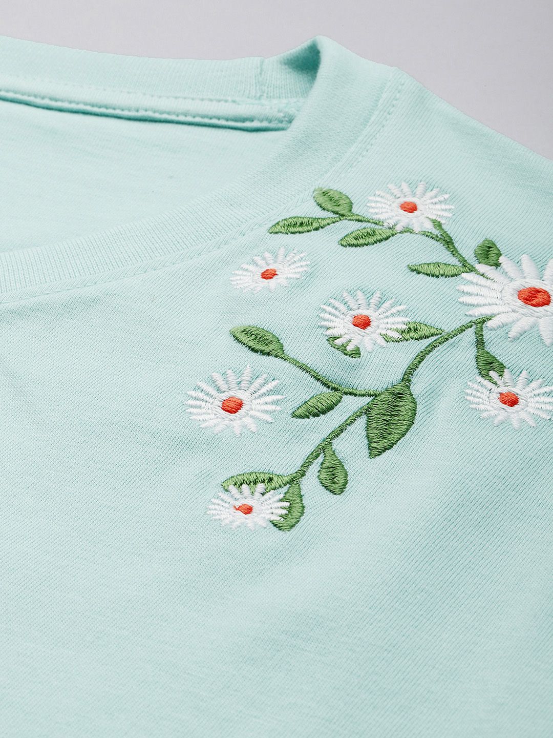 DILLINGER Women Boxy Regular Embroidery Crew Neck Tshirt - Image 2