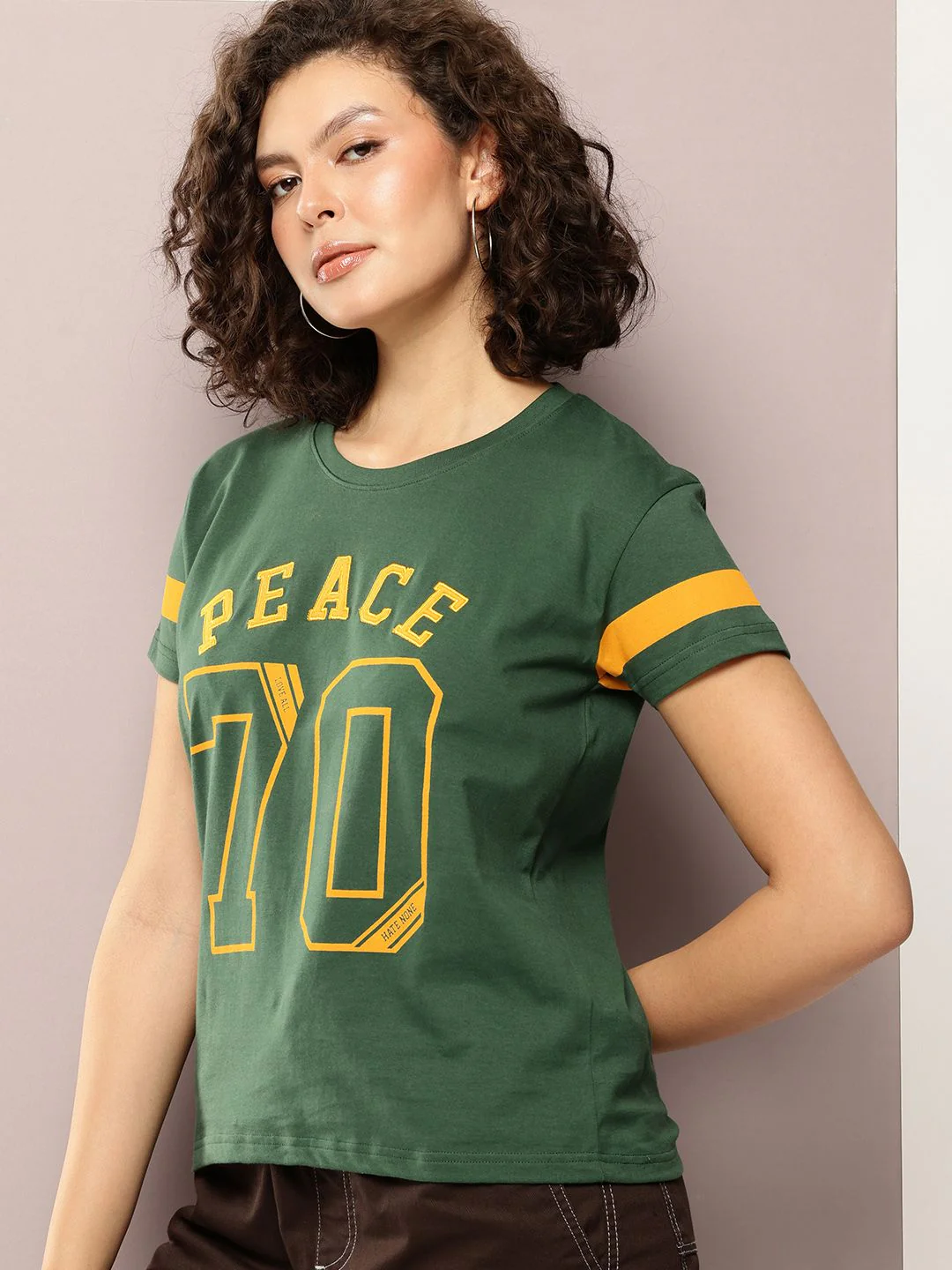 DILLINGER Women Boxy Regular Embroidery Crew Neck Tshirt - Image 3