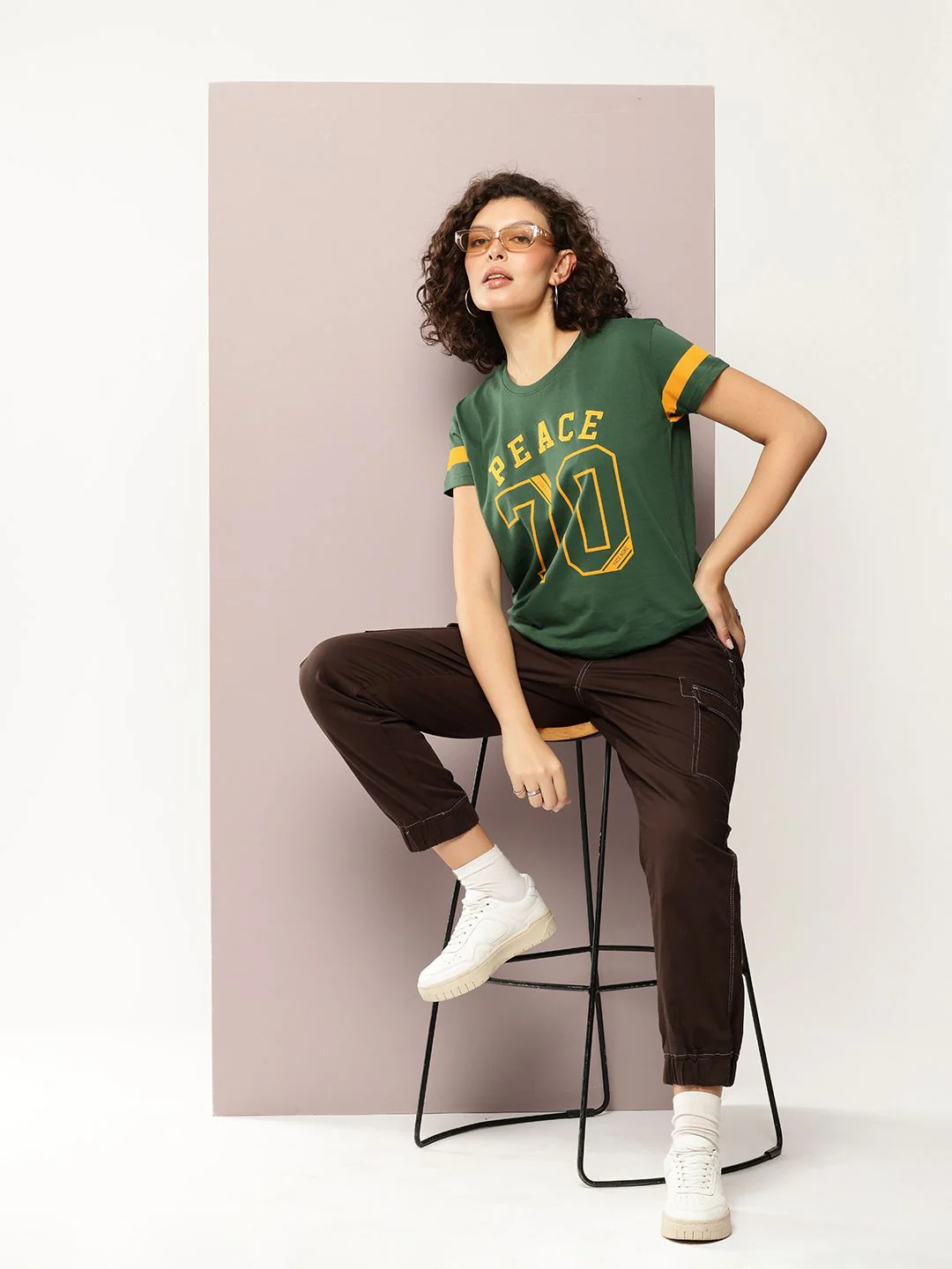 DILLINGER Women Boxy Regular Embroidery Crew Neck Tshirt - Image 4