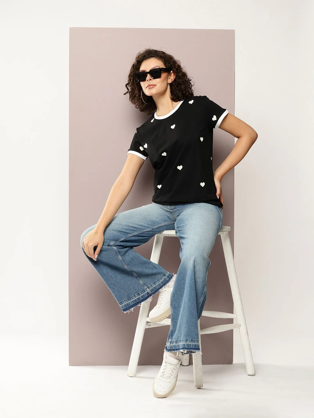 DILLINGER Women Boxy Regular Printed Crew Neck Tshirt - Image 4