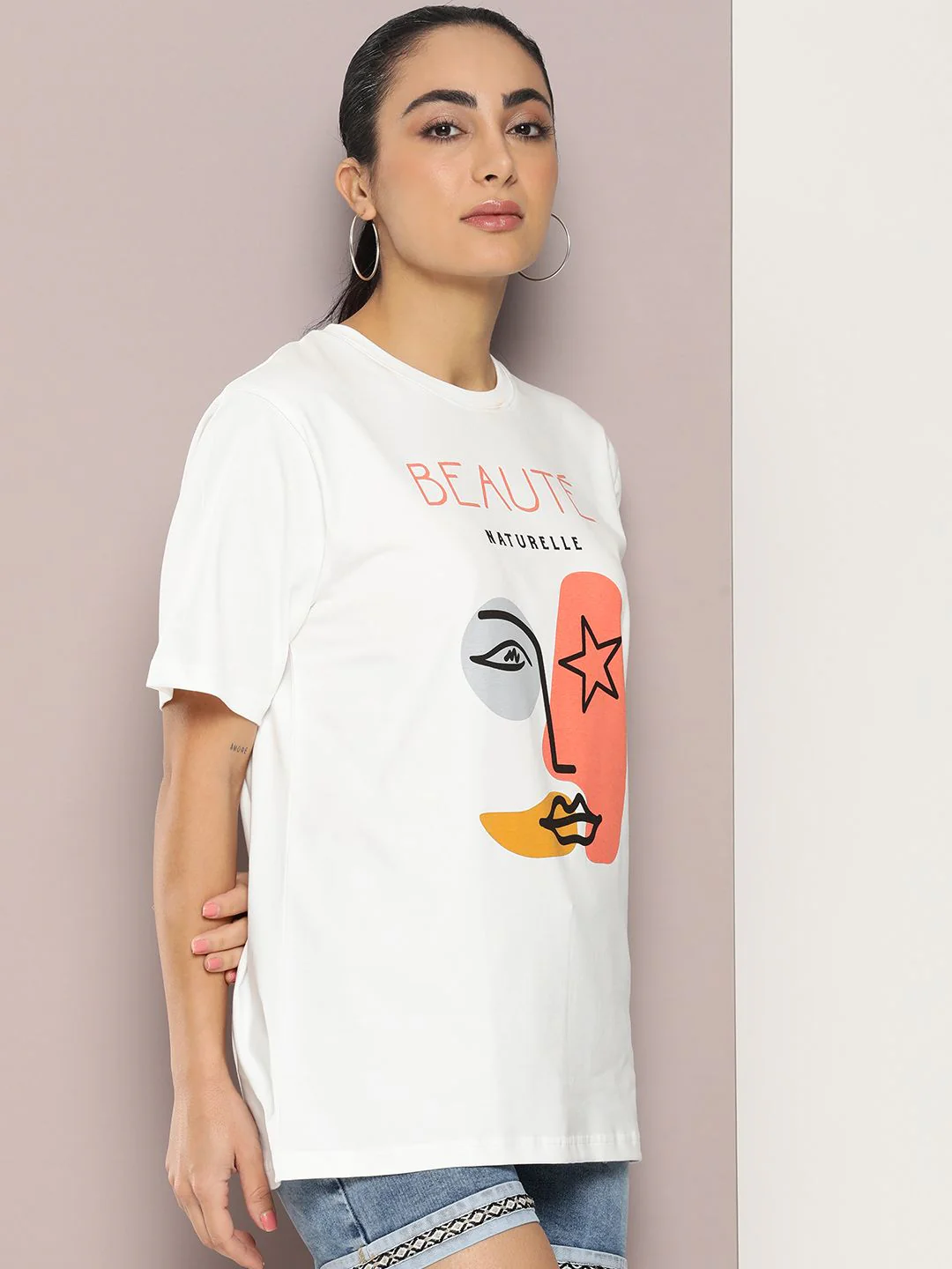 DILLINGER Women Graphic Printed  Oversized T-shirt - Image 3
