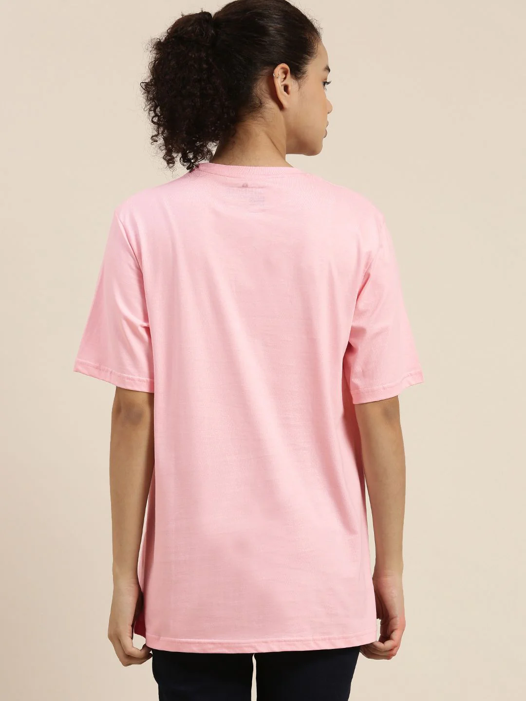 DILLINGER Women Pink Pure Cotton Oversized T-shirt - Image 5