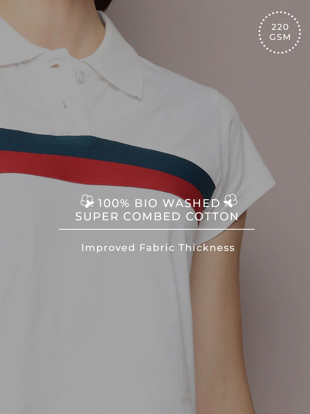 DILLINGER Women Regular Cropped Self Design Polo Tshirt - Image 6