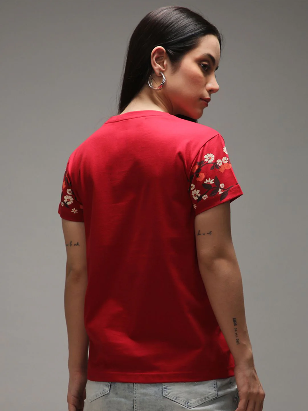 DILLINGER Women Regular Fit Crew Neck Sleeve Printed Tshirt - Image 5