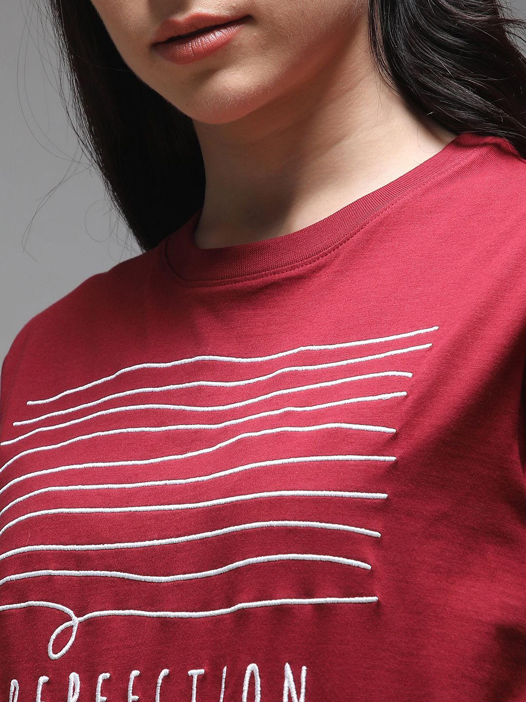 DILLINGER Women Regular Fit Short Sleeve Embroidery Tshirt - Image 6