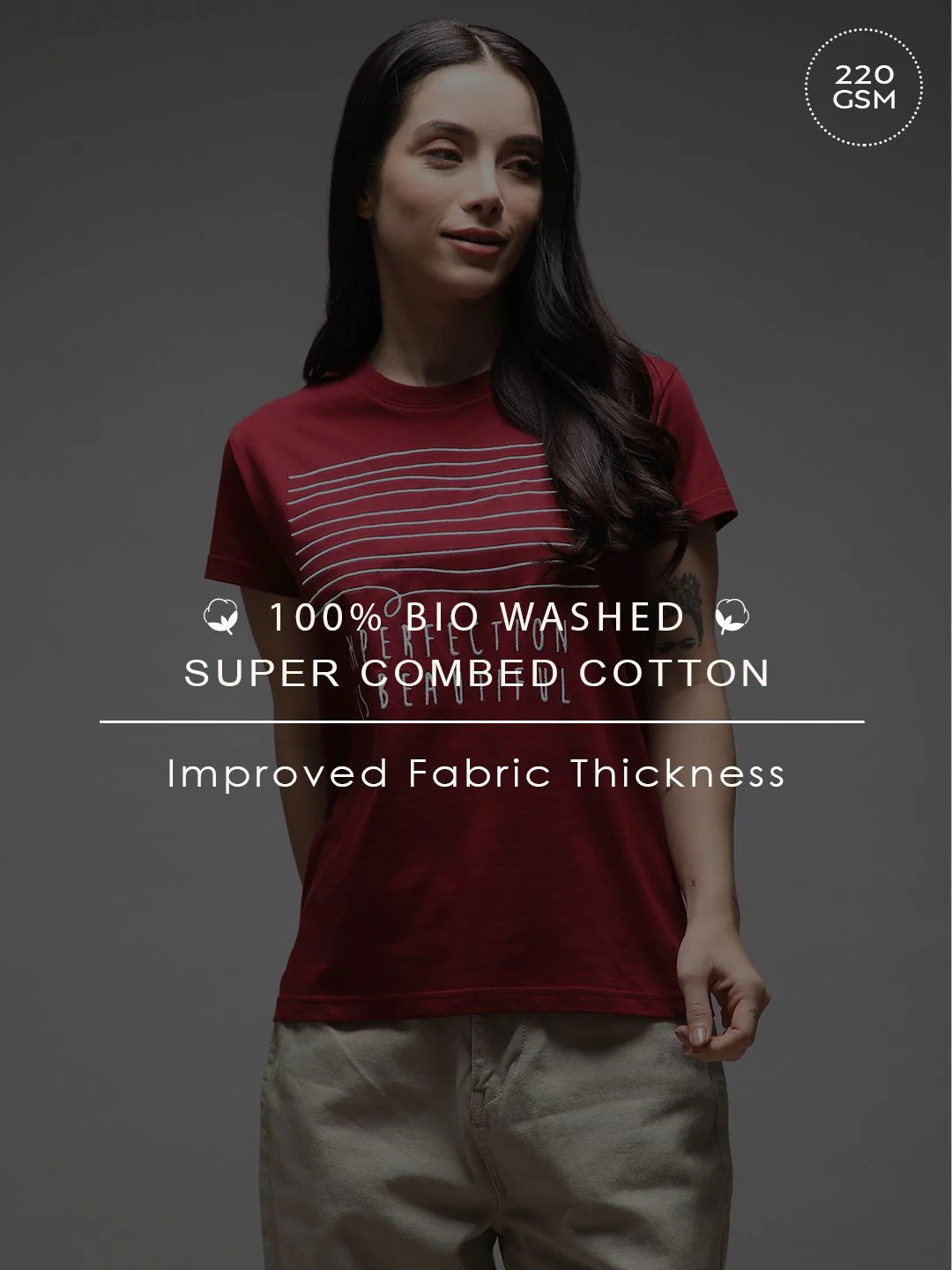 DILLINGER Women Regular Fit Short Sleeve Embroidery Tshirt - Image 7
