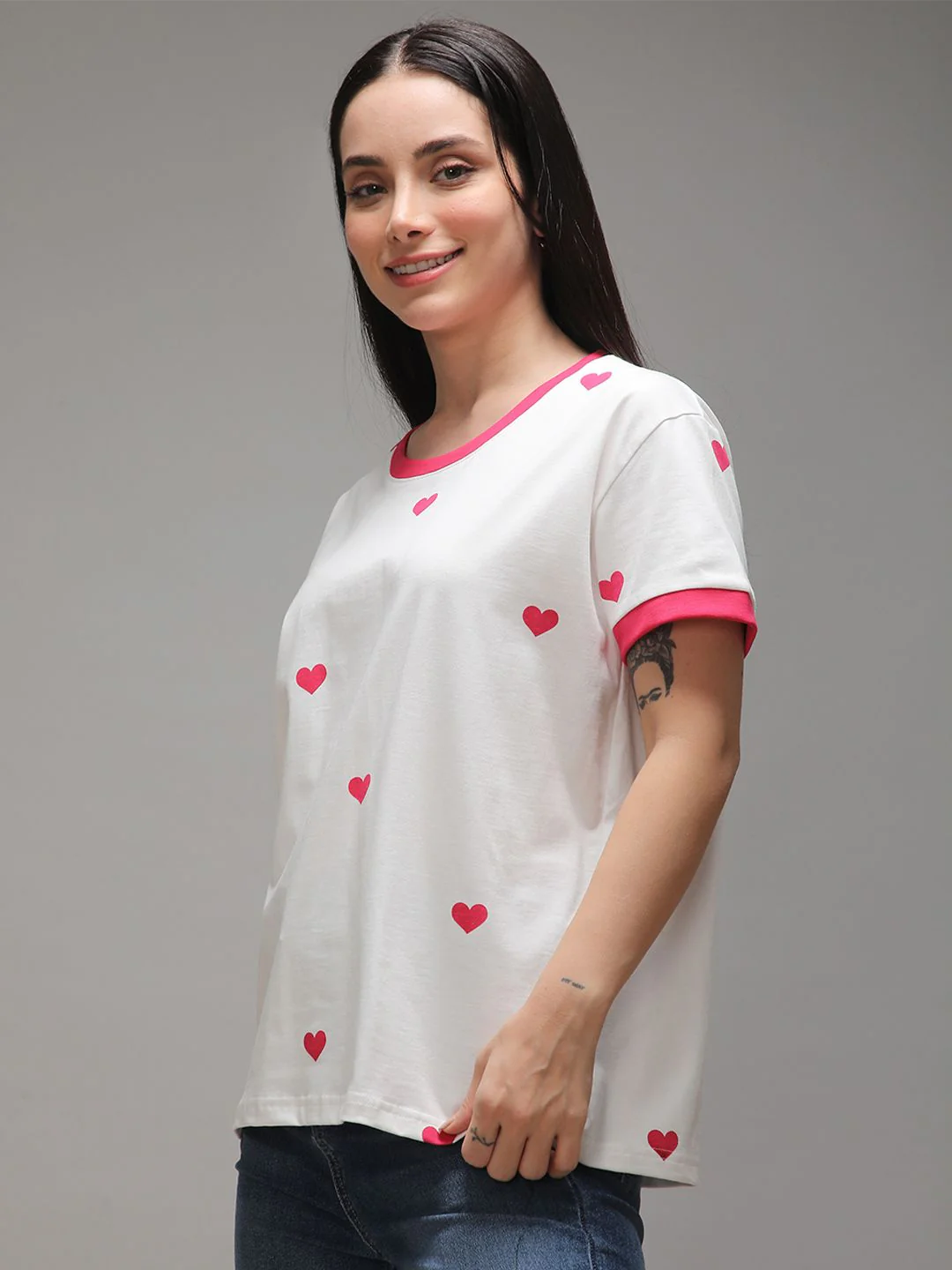 DILLINGER Women Short Sleeve Boxy Regular Printed Tshirt - Image 3