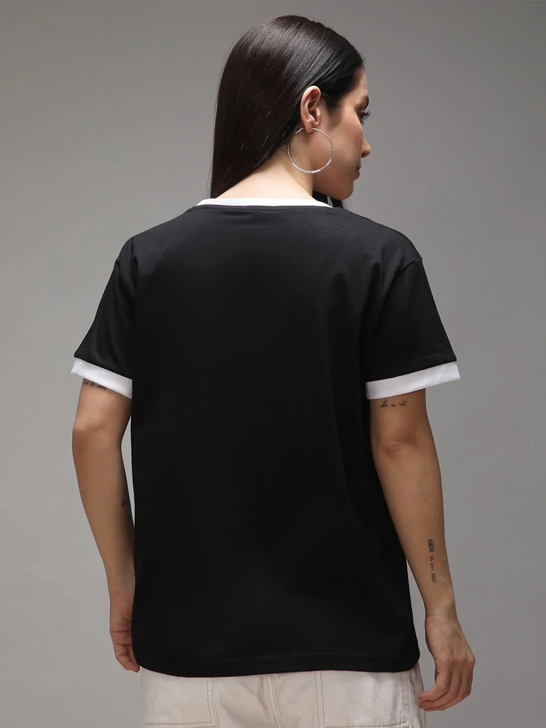 DILLINGER Women Short Sleeve Boxy Regular Varsity Embroidery Tshirt - Image 5