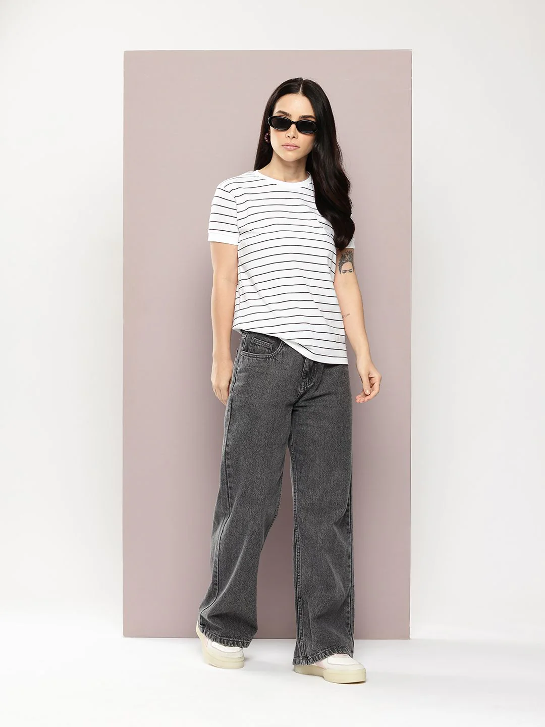 Dillinger Women Short Sleeve Regular Yarn Dyed Tshirt - Image 4