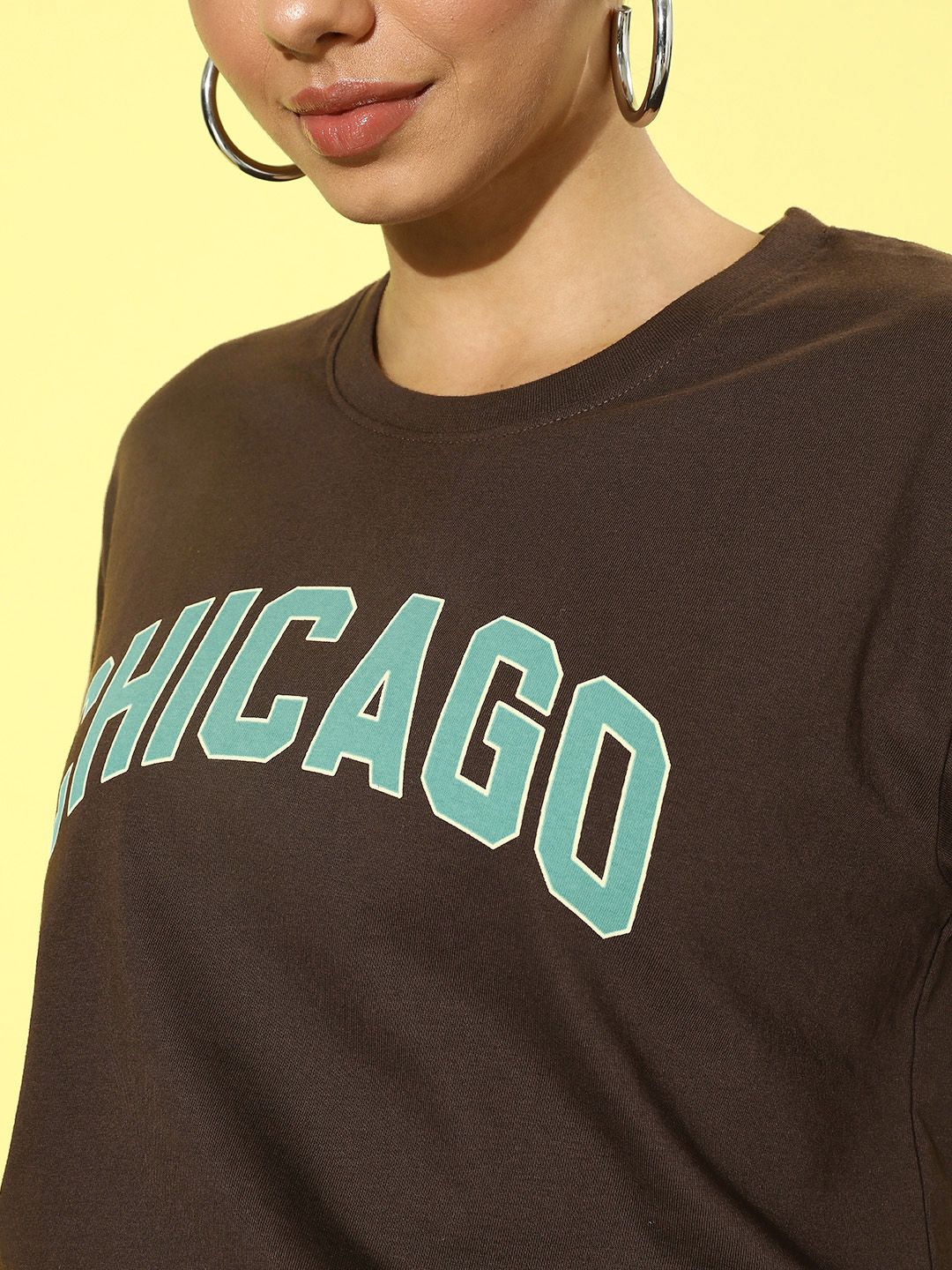 DILLINGER Women Typography Printed Boxy T-shirt - Image 4