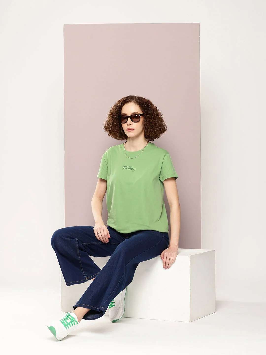 DILLINGER Women Typography Printed Embossed Oversized T-shirt - Image 4