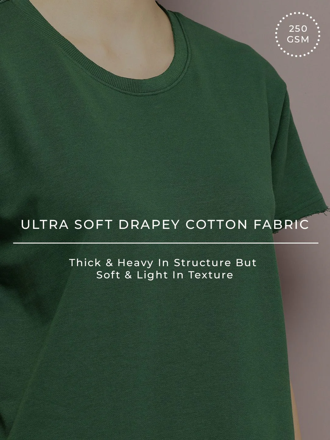 DILLINGER Women Ultra Soft Drapey Cotton Crew Neck Boxy T-Shirt - Image 6