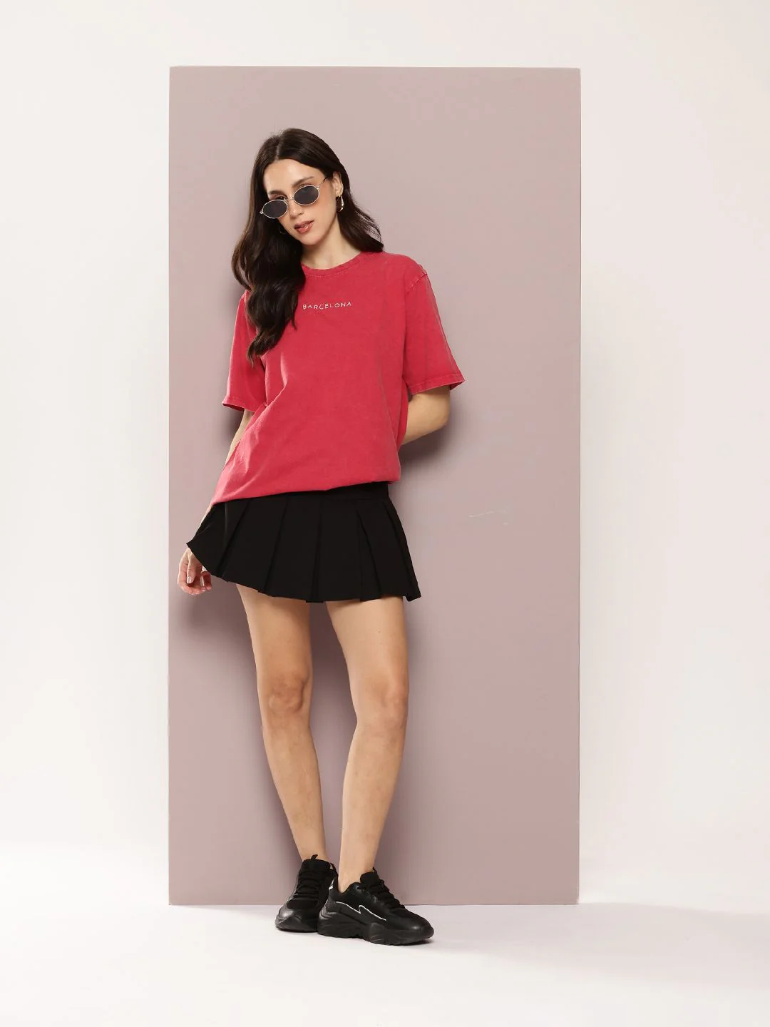 DILLINGER Women's Acid Washed Oversized Printed Tshirt - Image 4