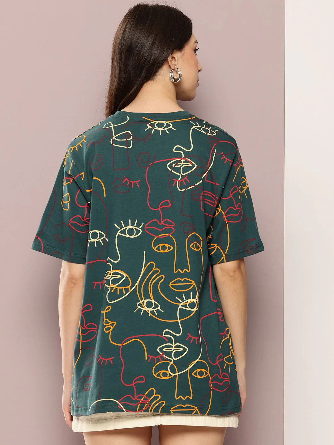 DILLINGER Women's Oversized Crew Neck Printed Tshirt - Image 5