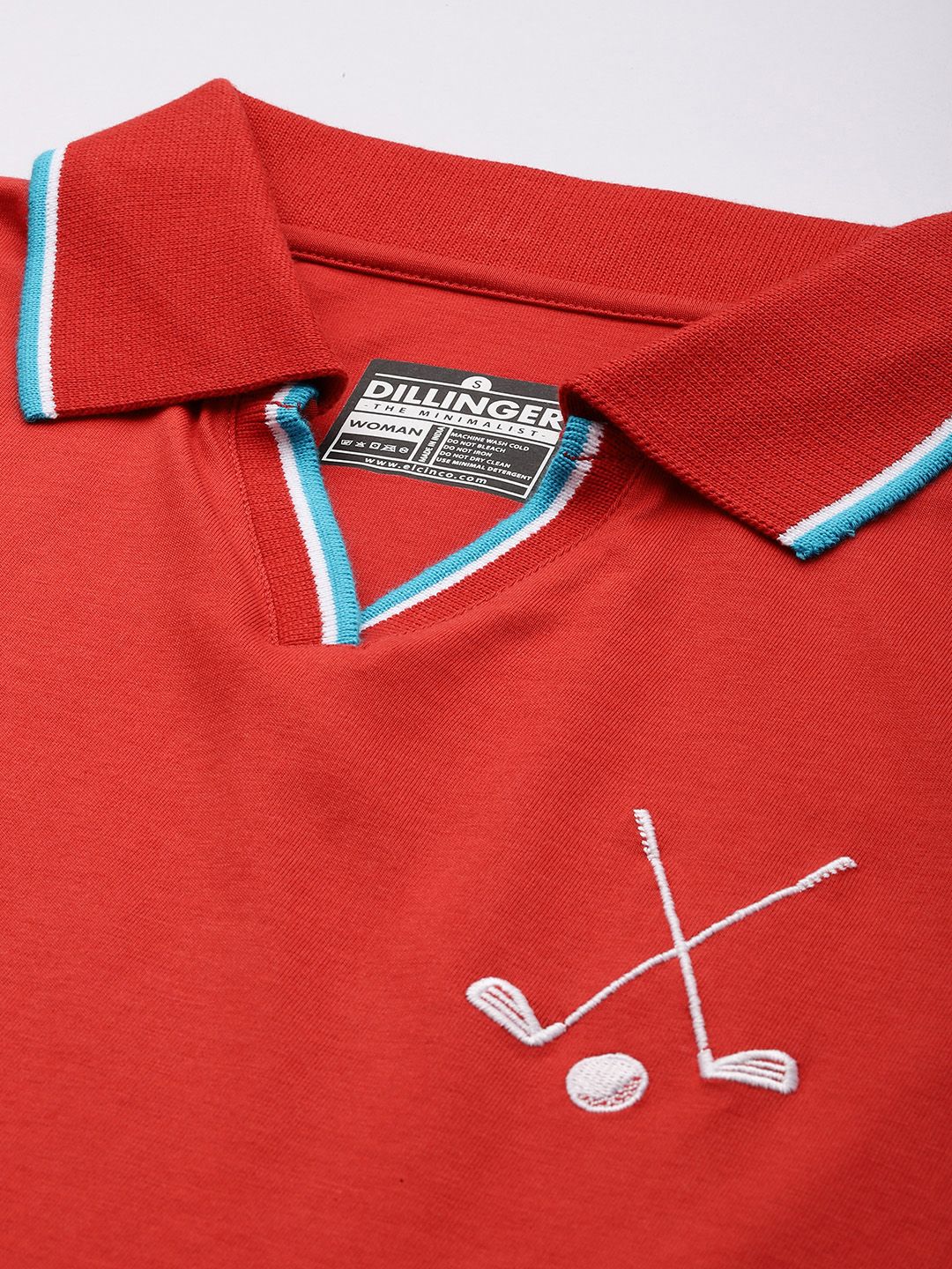 DILLINGER Women's Regular Fit Badge Embroidery Polo Tshirt - Image 2