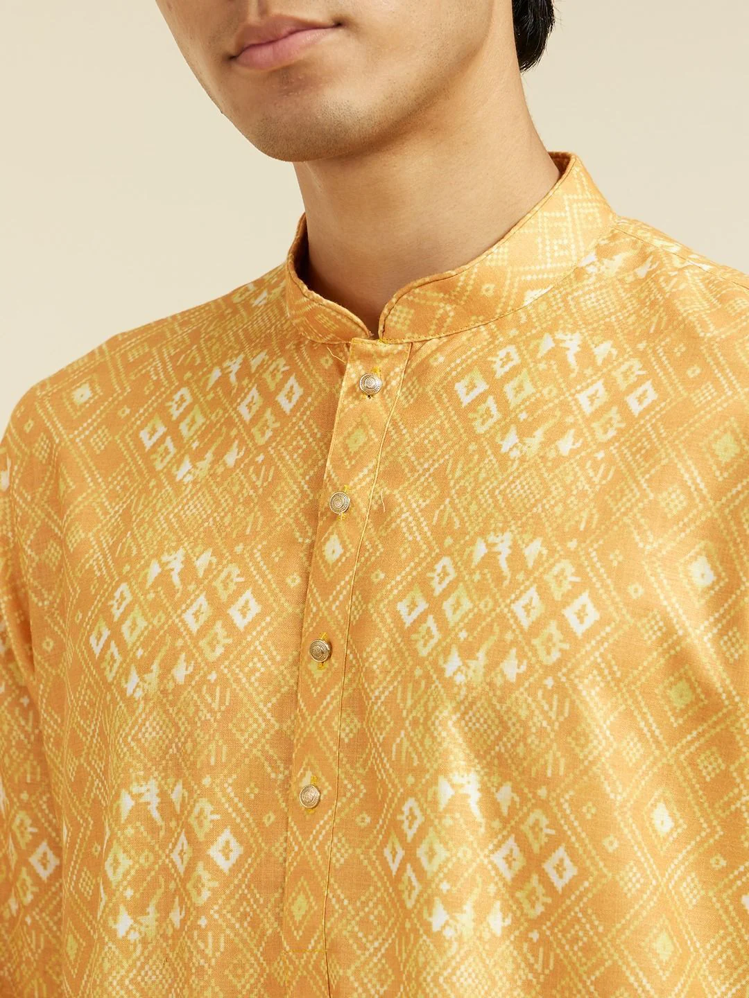 Diwas by Manyavar Ethnic Motifs Printed Mandarin Collar Straight Kurta - Image 2