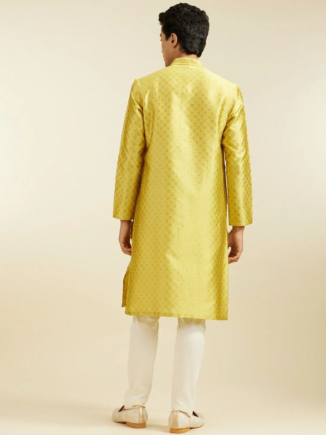 Diwas by Manyavar Geometric Woven Design Straight Kurta - Image 5