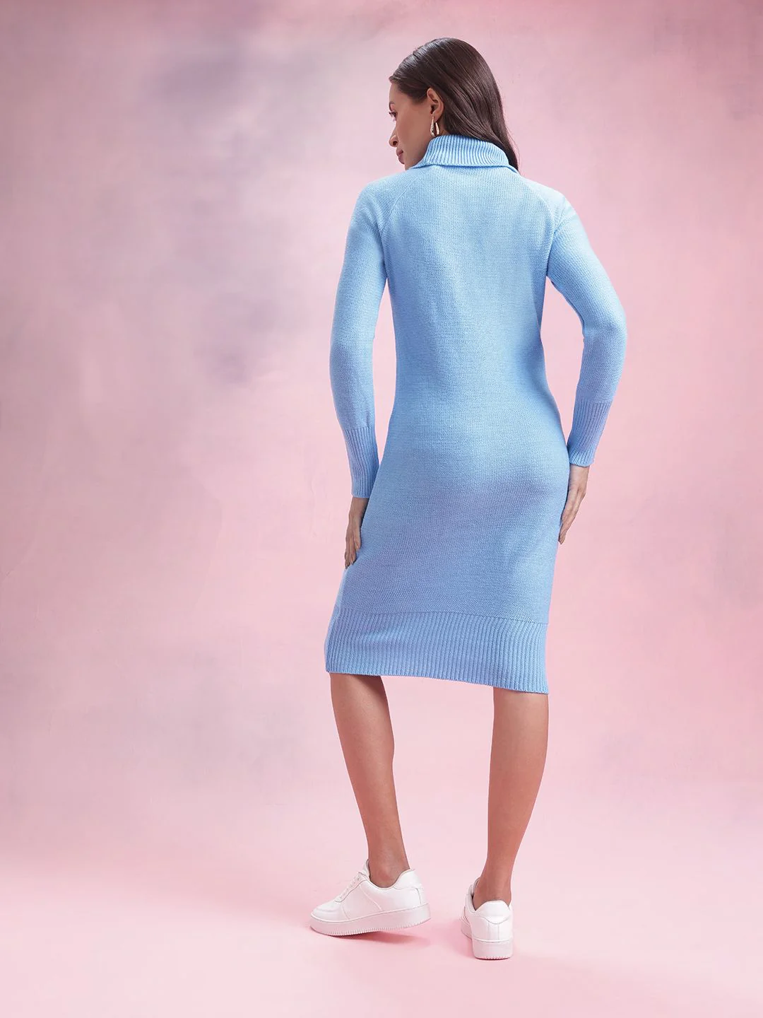 DressBerry Acrylic High Neck Jumper Dress - Image 4