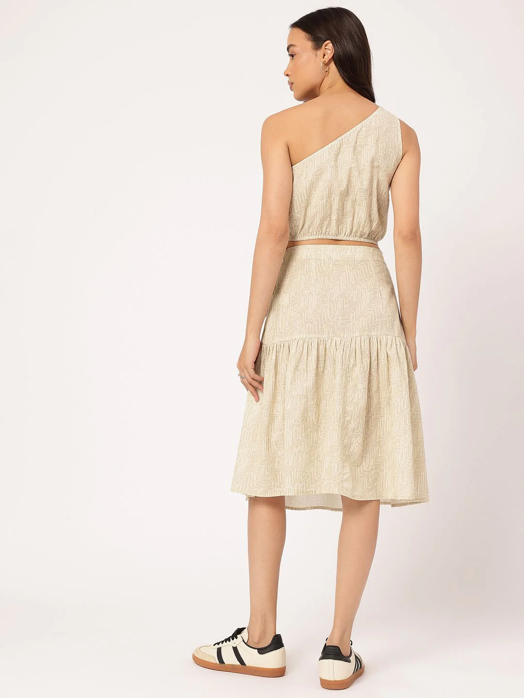 DressBerry Adorable Allure One-Shoulder Tie-Up Printed Co-Ords - Image 6