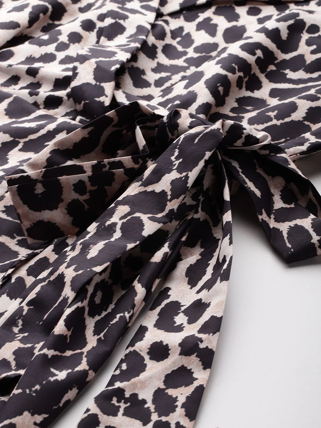 DressBerry Animal Print Midi Wrap Dress - Image 6