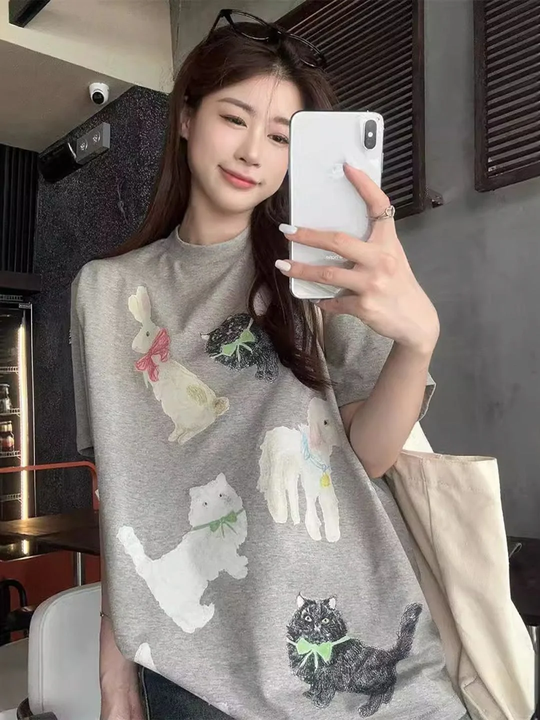 DressBerry Animal Printed Round Neck Cotton T-shirt - Image 4