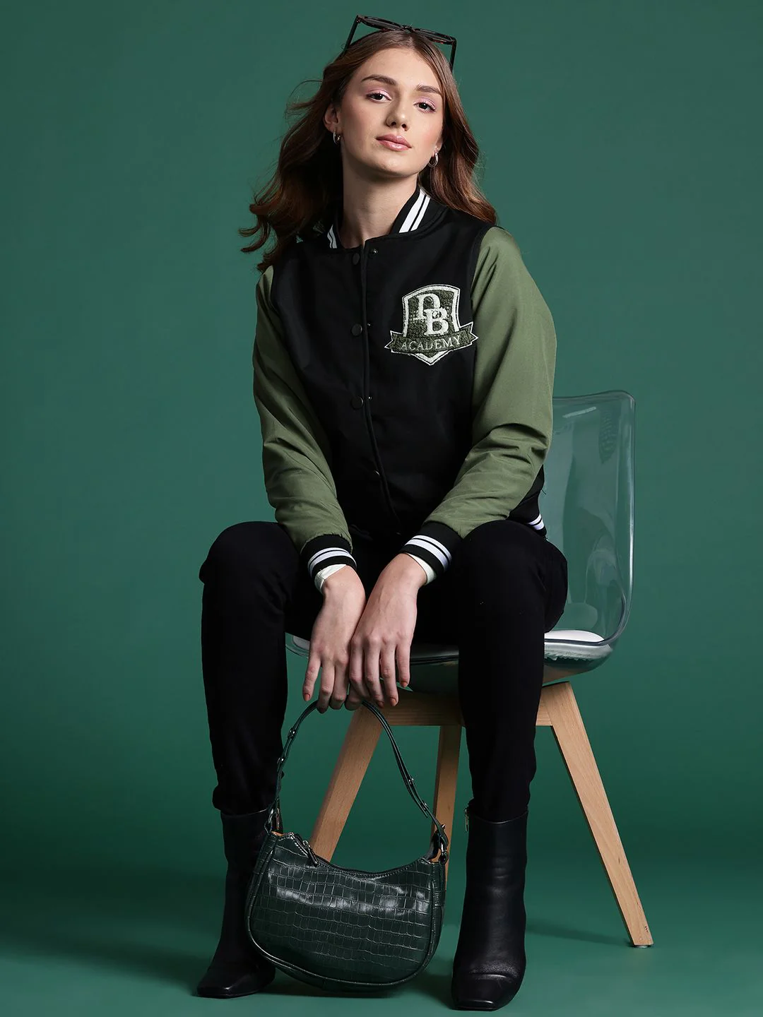 DressBerry Applique Detail Bomber Jacket - Image 4