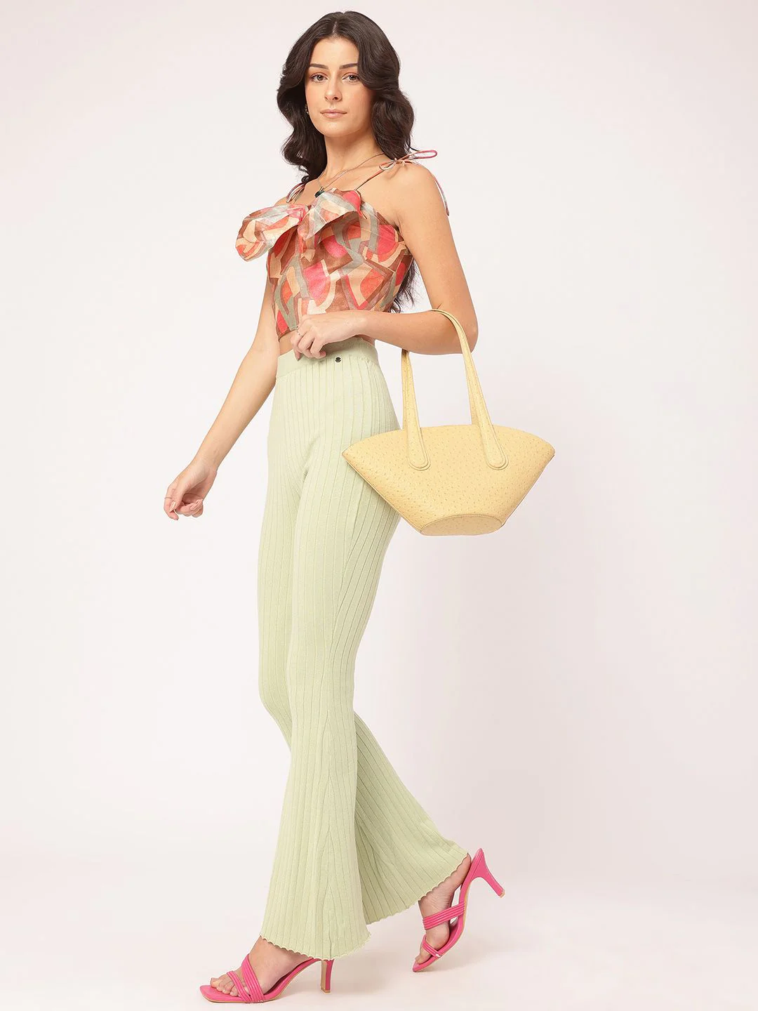 DressBerry Artistic Attitude Bow-Detail Strappy Crop Top - Image 6