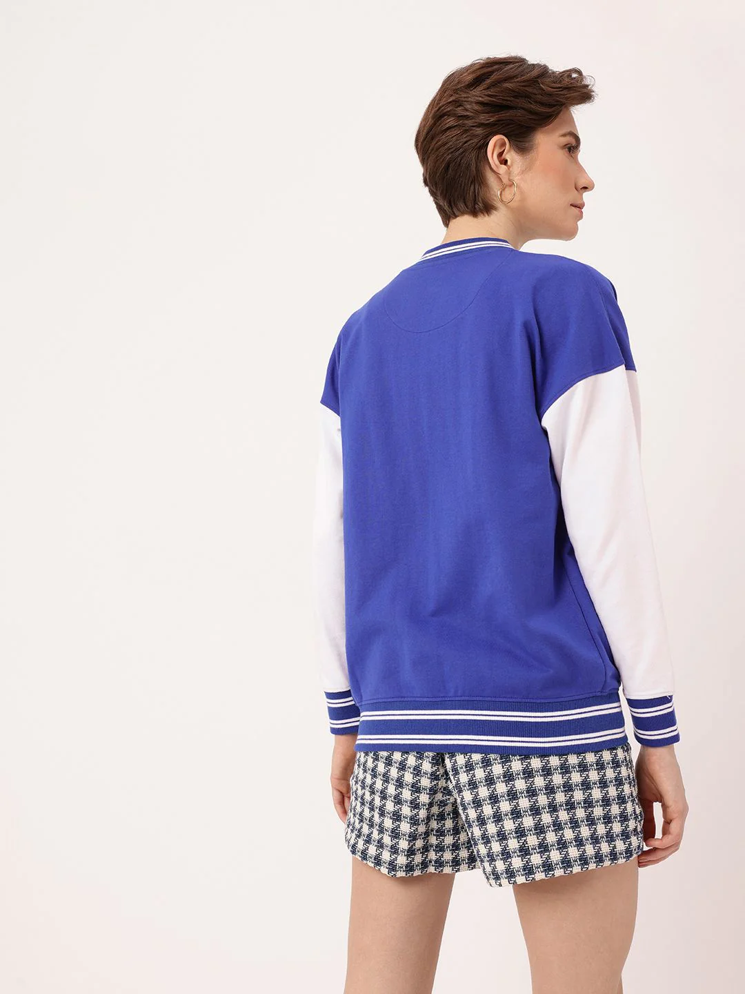 DressBerry Athletic Edge Printed Relaxed Fit Varsity Jacket - Image 4