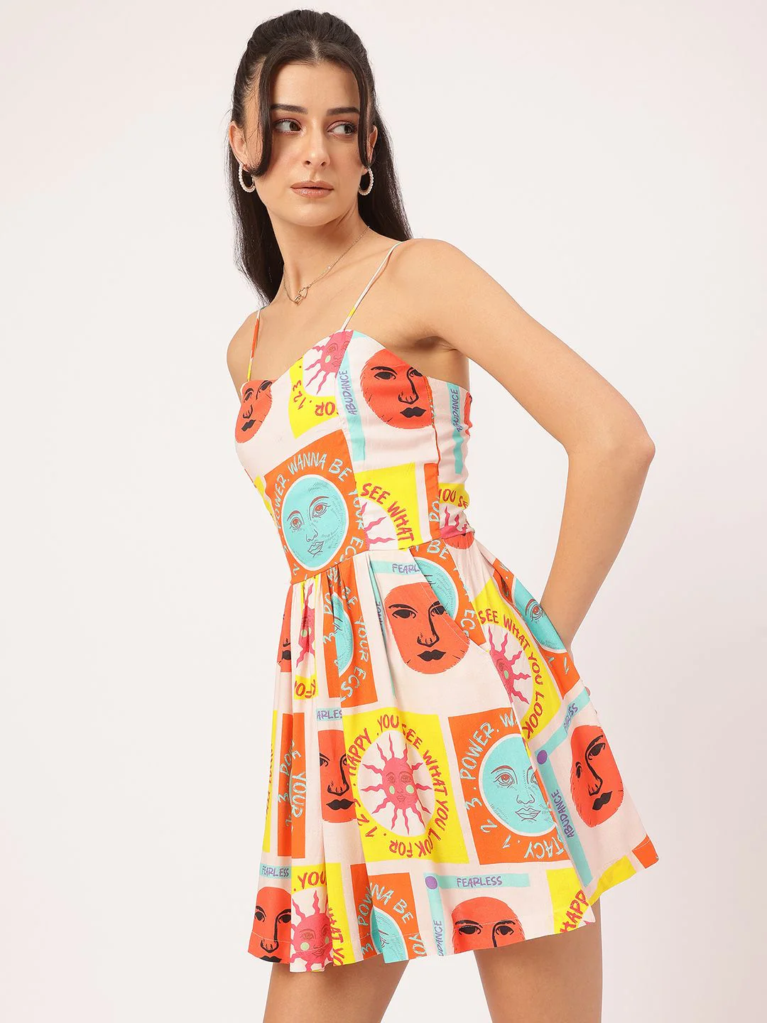DressBerry Blooming Ahead Floral Print Strappy Mini A-line Dress - Image 5