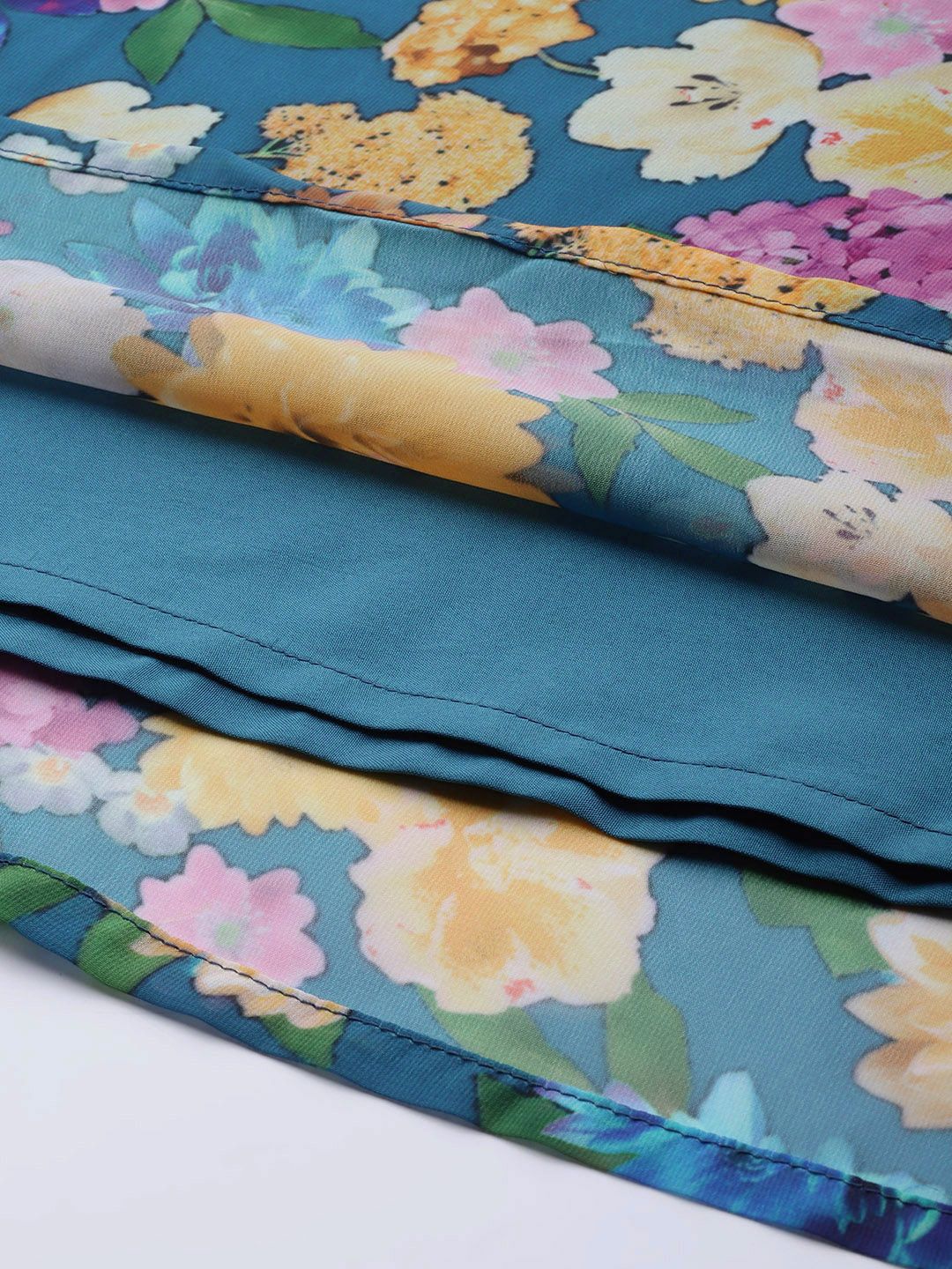 DressBerry Blue & Yellow Floral Maxi Dress - Image 6
