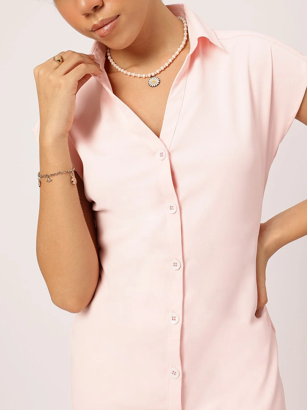DressBerry Bold And Energetic Shirt Style Mini Dress - Image 3