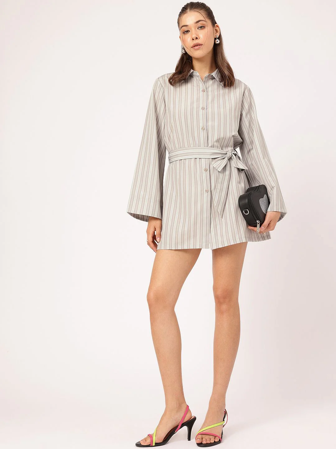 DressBerry Boss Babe Vibes Striped Sheath Dress - Image 7