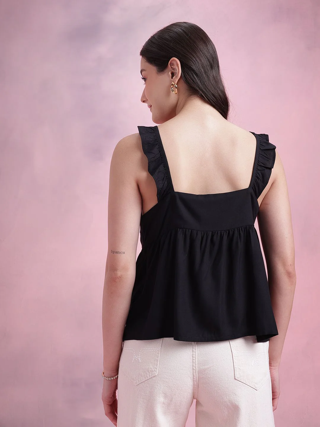 DressBerry Bow Front Ruffles Top - Image 4