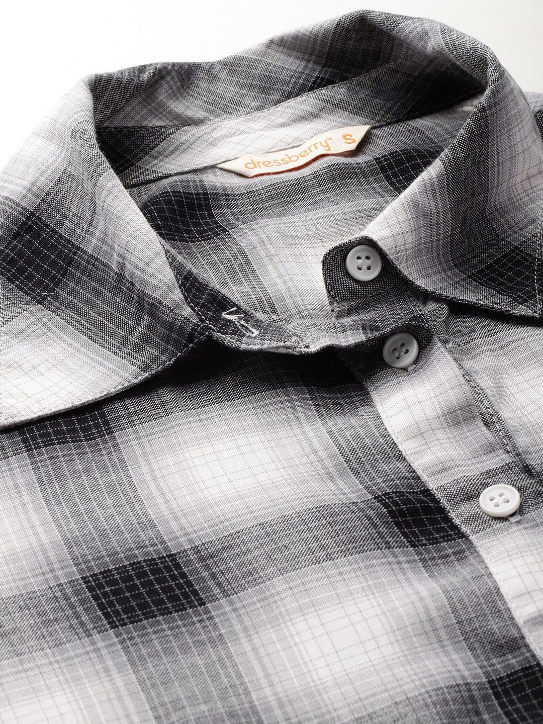 DressBerry Checked Casual Shirt with Tie - Image 2
