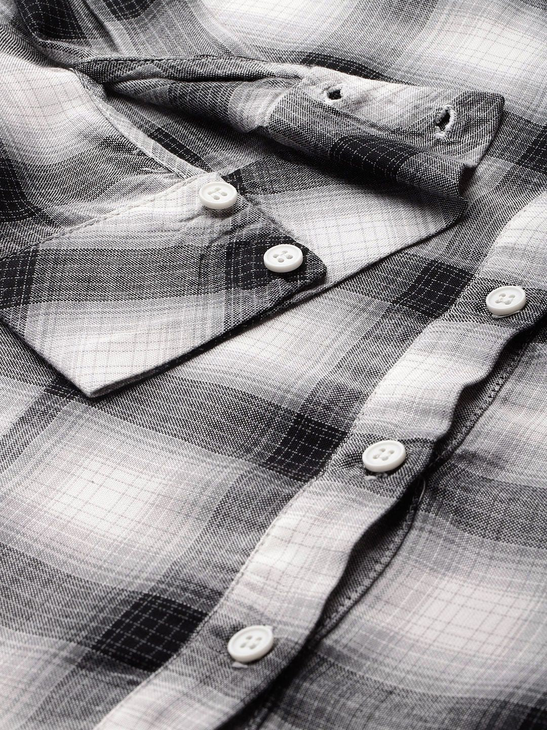 DressBerry Checked Casual Shirt with Tie - Image 3