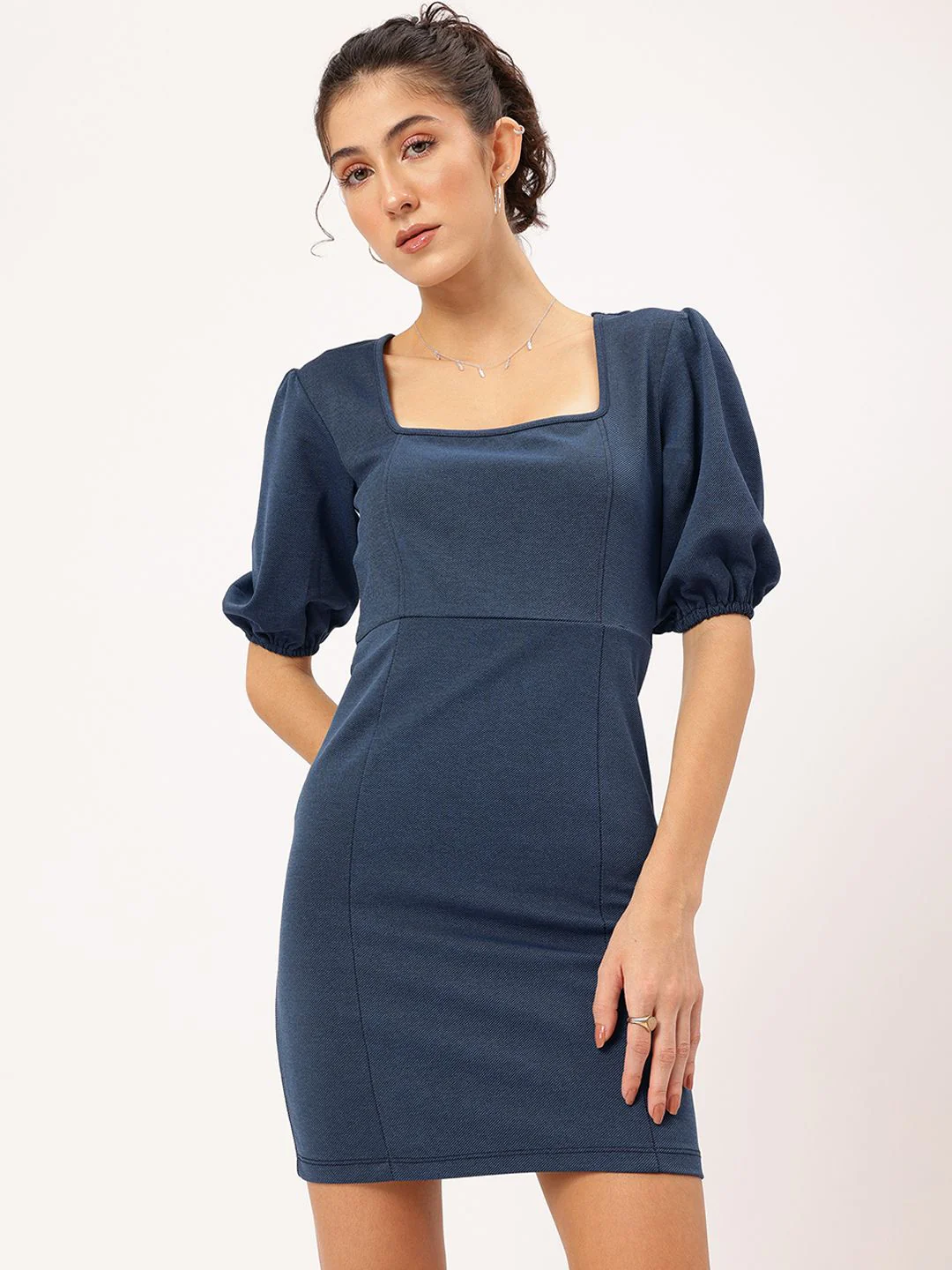 DressBerry Cheer & Choker Twill Bodycon Mini Dress - Image 2