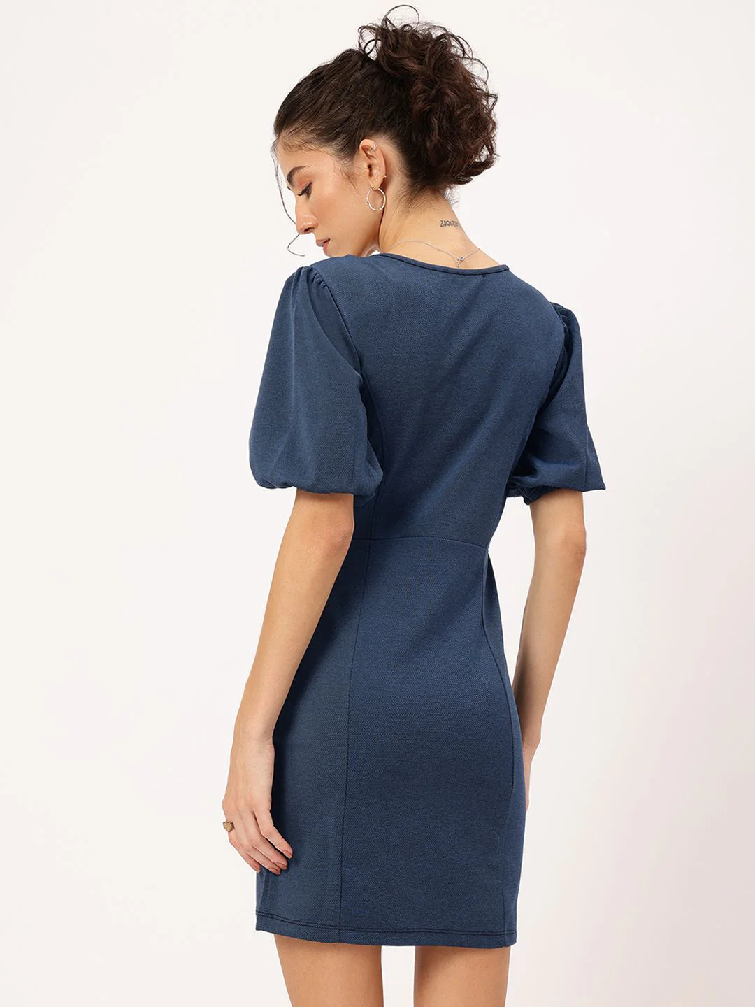 DressBerry Cheer & Choker Twill Bodycon Mini Dress - Image 4