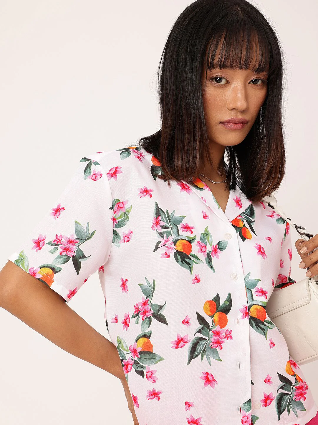 DressBerry Chic Blooming Printed Boxy Casual Shirt - Image 5