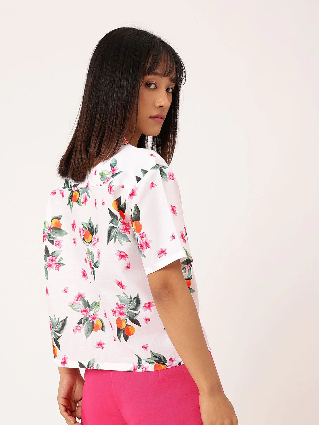 DressBerry Chic Blooming Printed Boxy Casual Shirt - Image 6