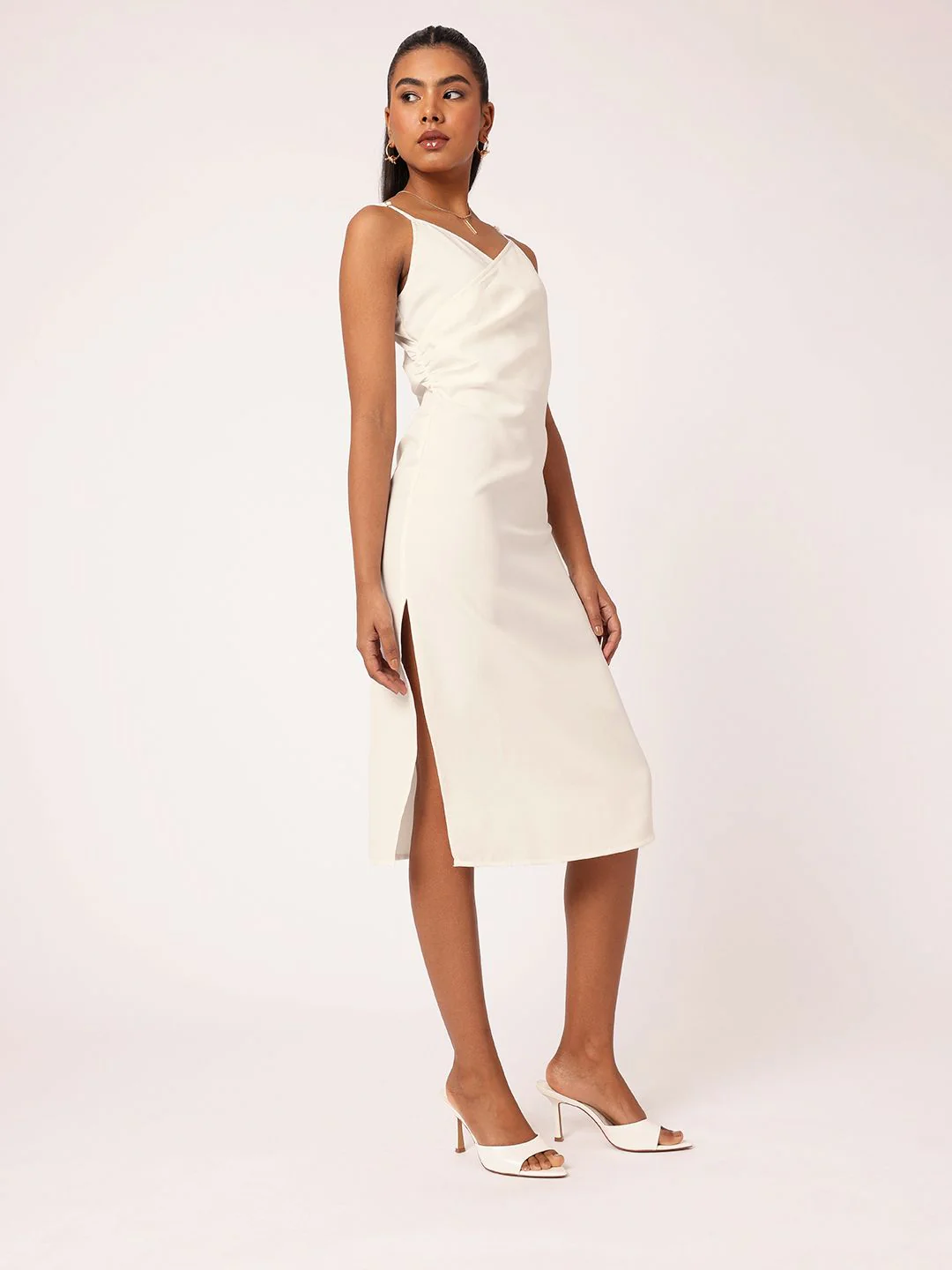 DressBerry Chic High Slit Glamour Shoulder Straps Sheath Dress - Image 2