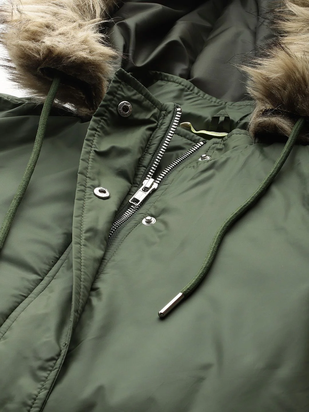 DressBerry Cinched Waist Hooded Jacket - Image 2