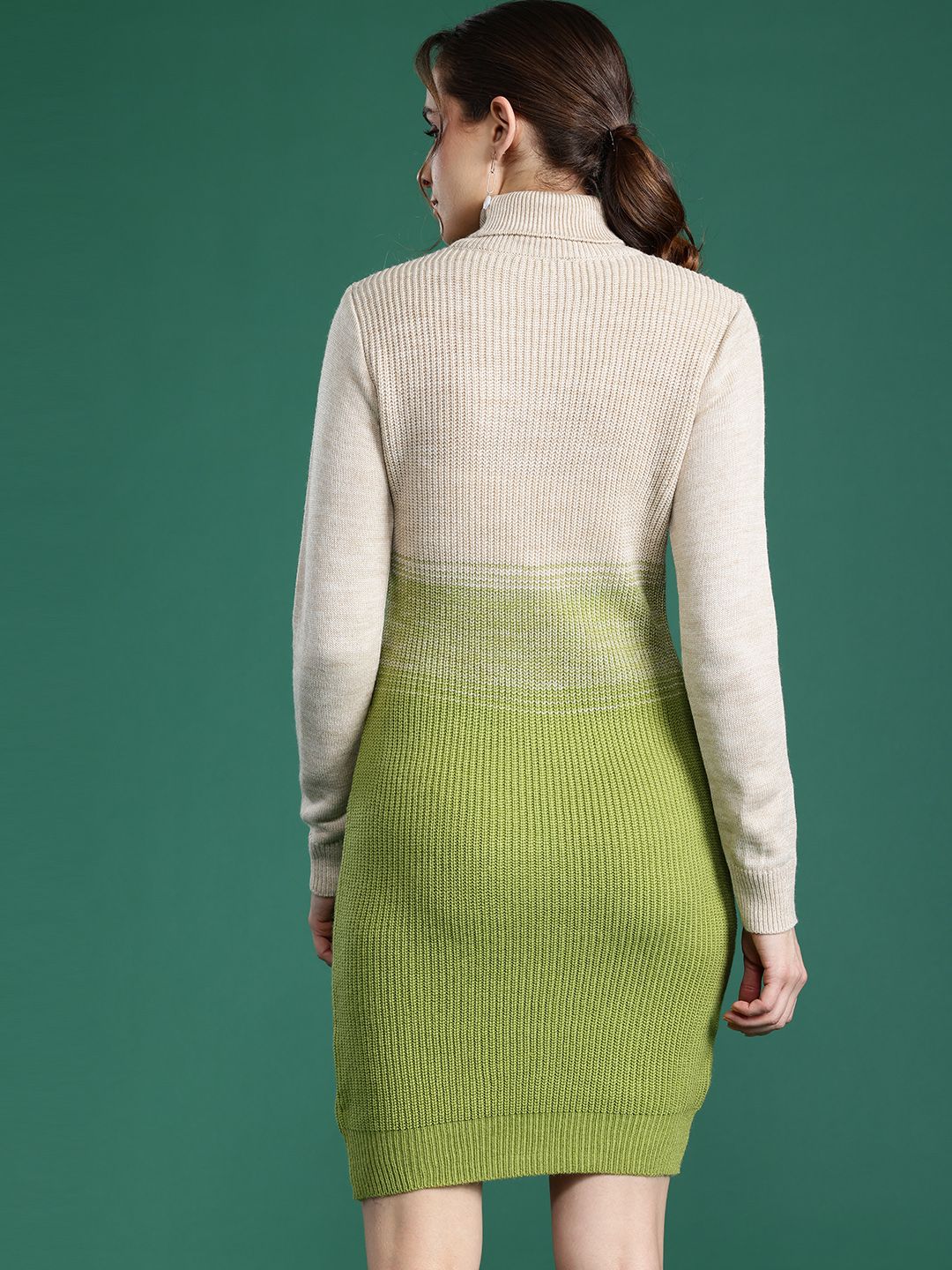 DressBerry Colourblocked High Neck Sweater Dress - Image 4