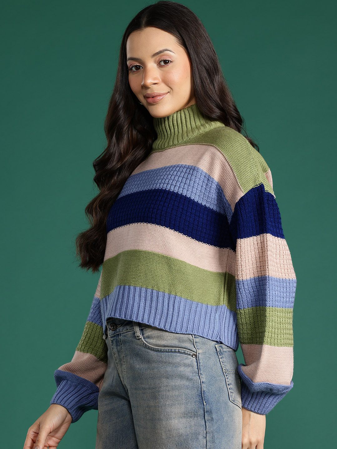 DressBerry Colourblocked Turtle Neck Pullover - Image 3