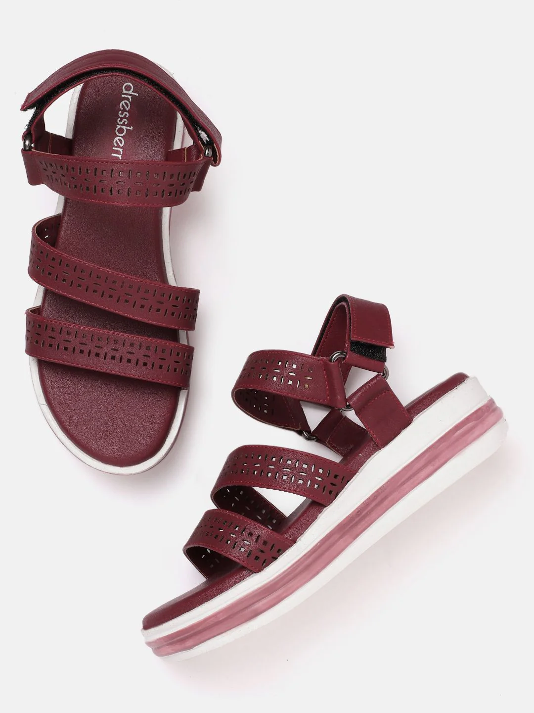 DressBerry Comfort Sandals with Laser Cuts - Image 2