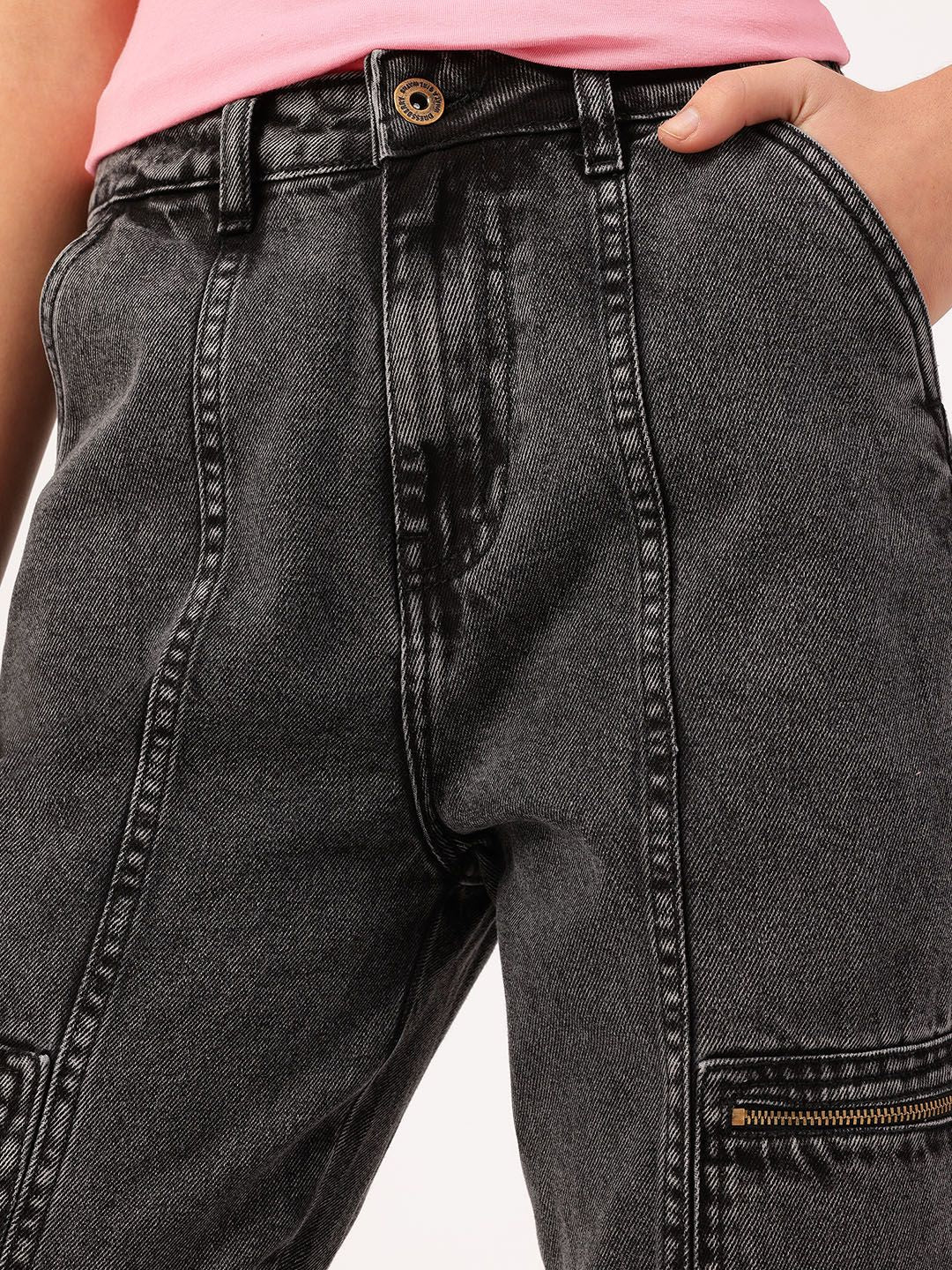 DressBerry Comfy Chic Straight Fit Pocket Detailed High-Waist Coloured Jeans - Image 7